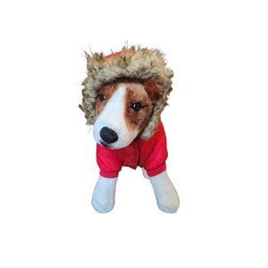 Bark red jacket with hood small